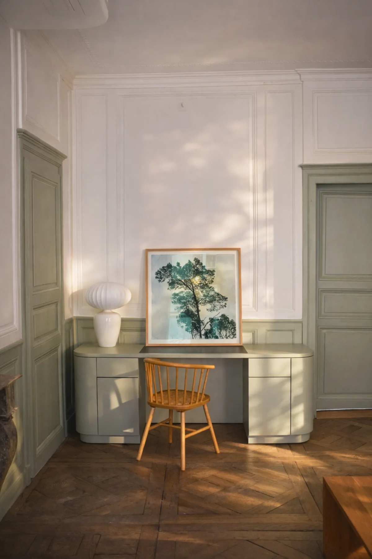 Bureau et rangements sur mesure dans un intérieur ancien — Gaëlle Pinel Studio